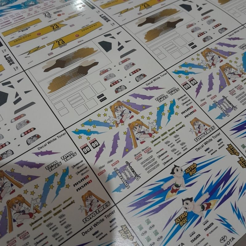 

cetak water Slide decal UV White toner (tinta super White)