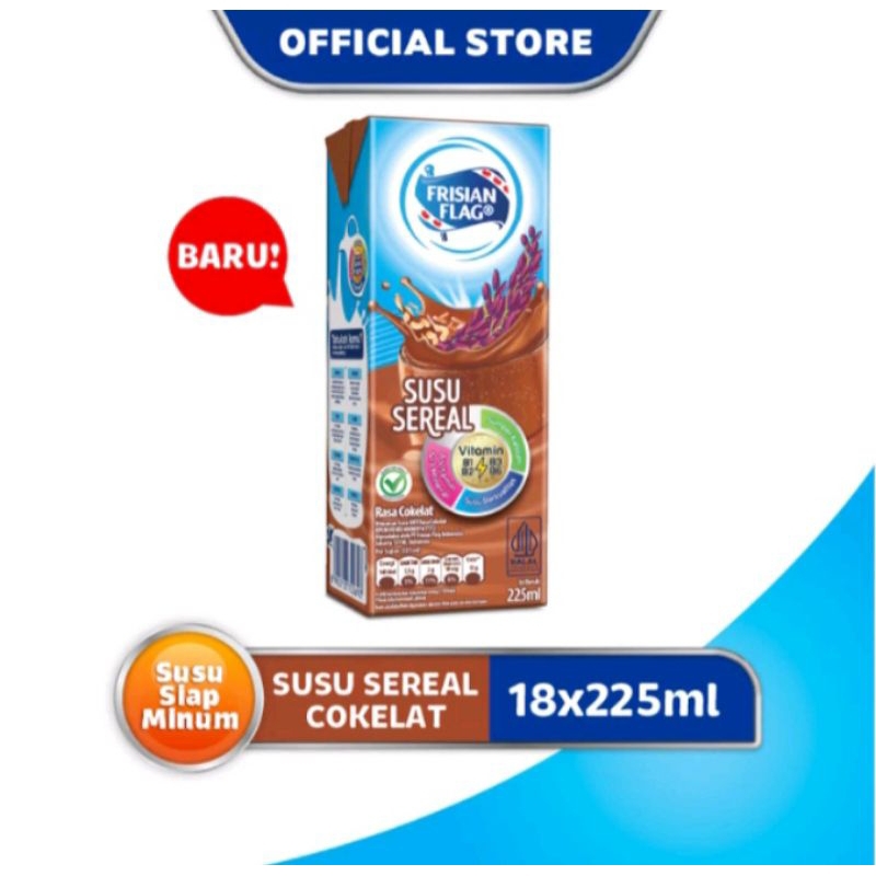 

FRISIAN FLAG SUSU SEREAL COKELAT ISI 18 PCS @225ML