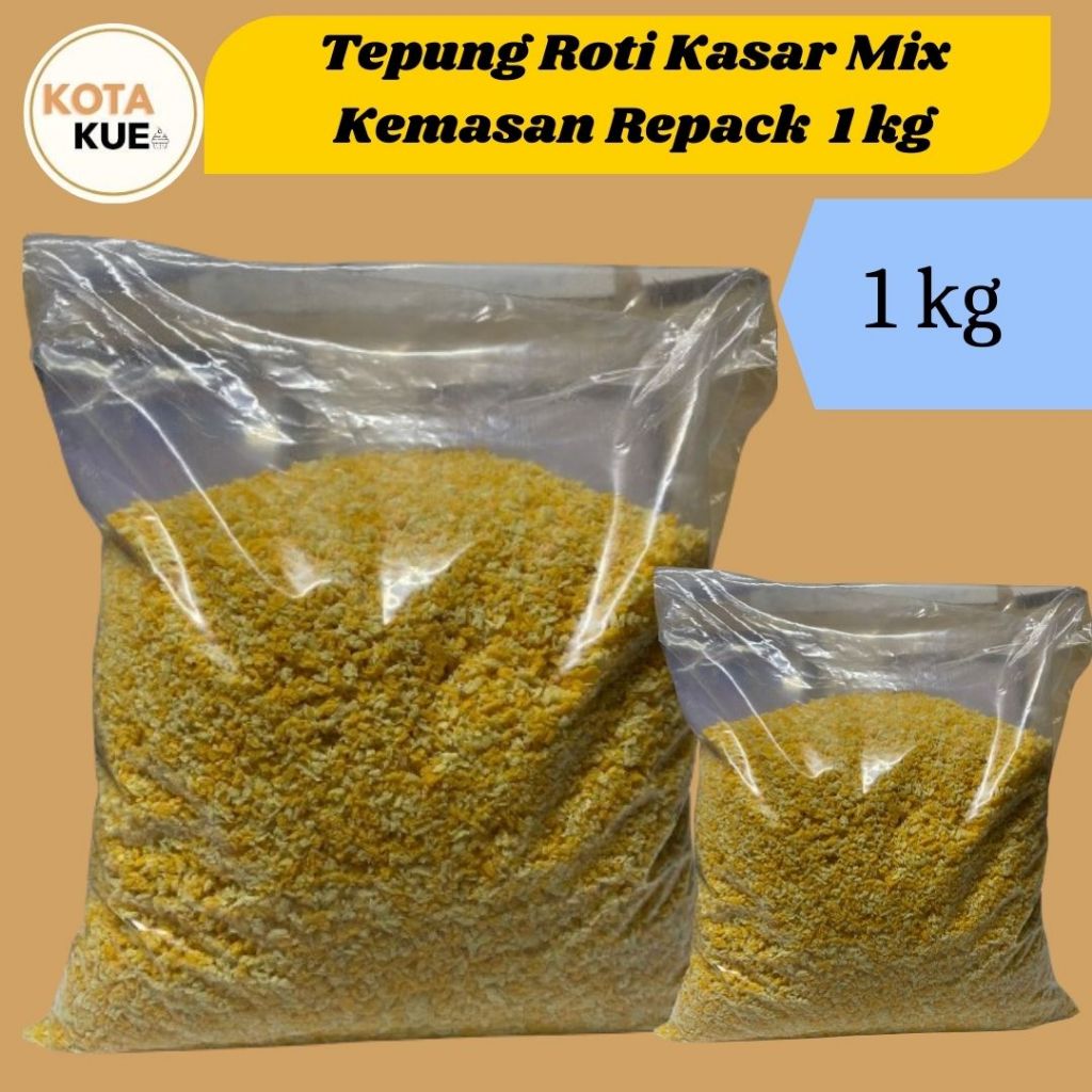 

Tepung roti kasar mix 1 kg (kemasan repack)