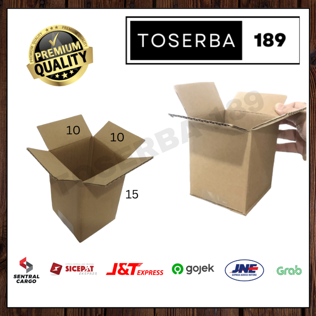 

kotak kardus box packing uk 10x10x15 SHEET POLOS
