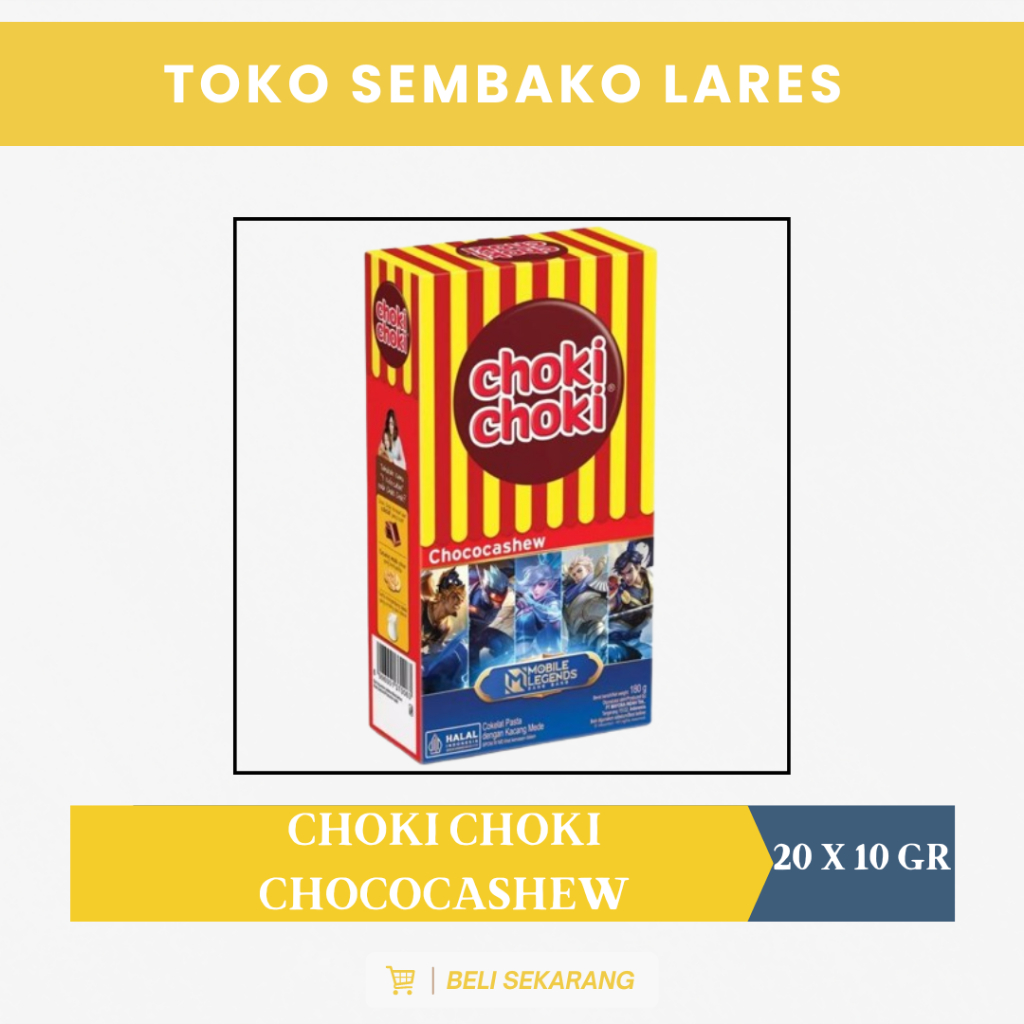 

Choki Choki Chococashew Box isi 20 Coklat Pasta 180 g