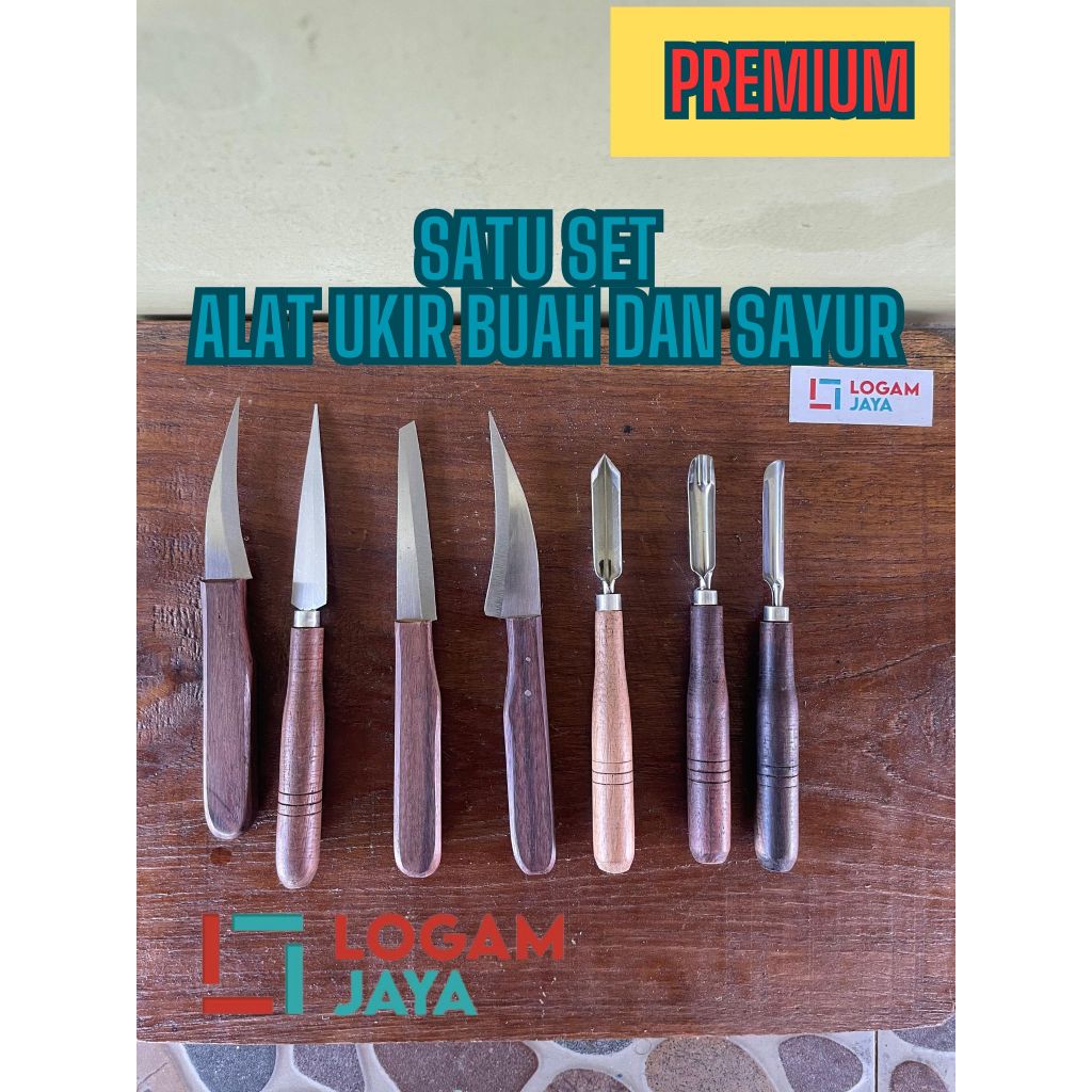 Alat Ukir Buah dan Sayur Kualitas Premium/ Pisau Garnis dalam Set 7 Buah/ Satu Set isi 7 Buah dengan