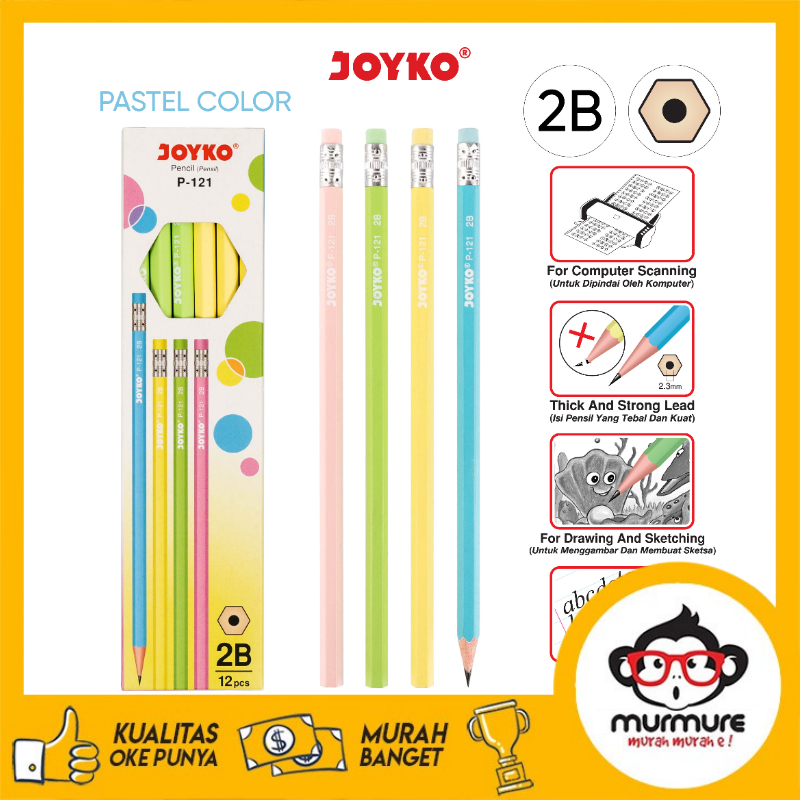 

MURMURE I PENCIL PENSIL JOYKO P-121 2B 1 BOX 12 PCS