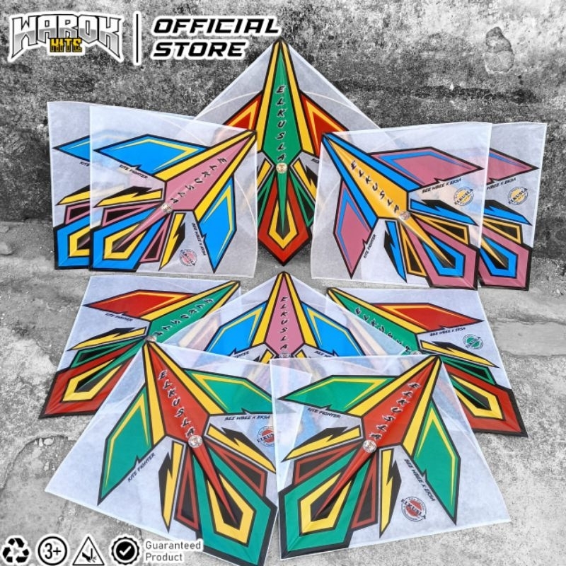 (10Pcs) Layangan Sukhoi Tournament ELKUSLA Spesial Edition (bambu full apus)