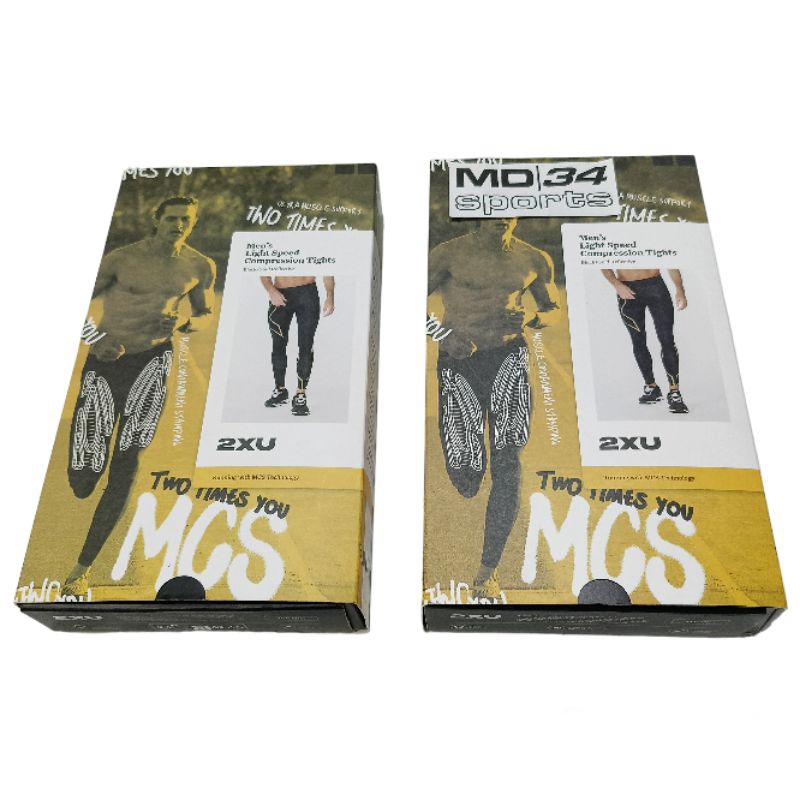 2XU MEN'S LIGHT SPEED COMPRESSION TIGHTS MCS - Celana Lari