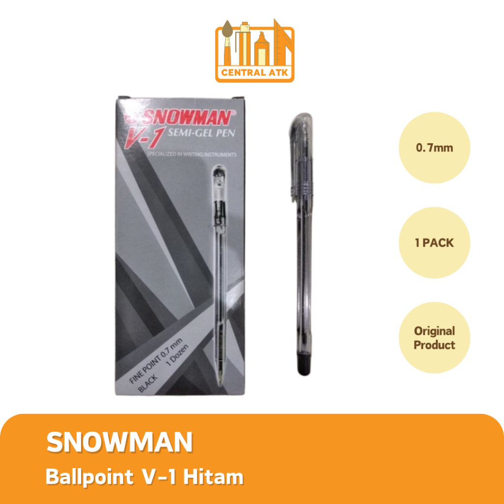 

BALLPOINT / BOLPEN / PULPEN SNOWMAN V-1 0.7MM (1 PACK)