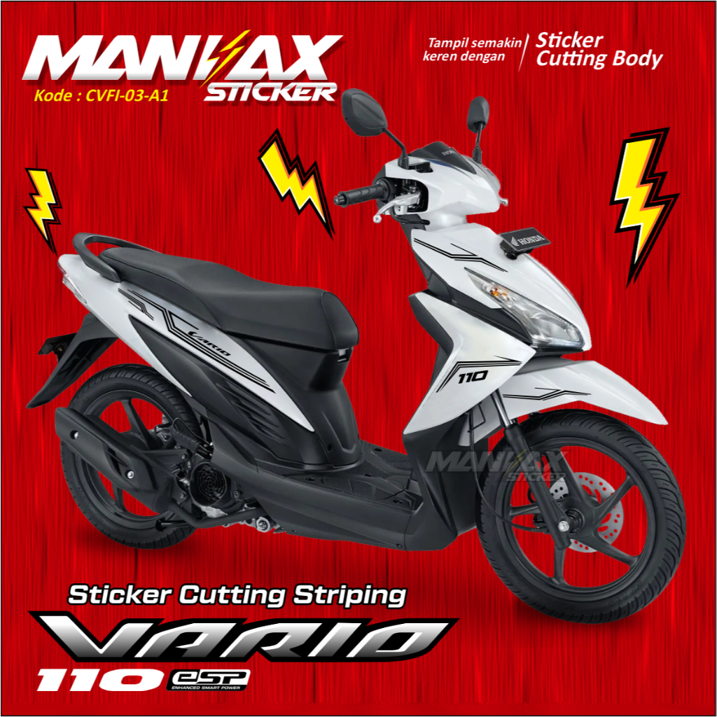CUTTING STICKER STRIPING VARIASI VARIO 110 FI - STIKER VARIO 110 CW STRIPING VARIO 110 FI/CW -  STRI