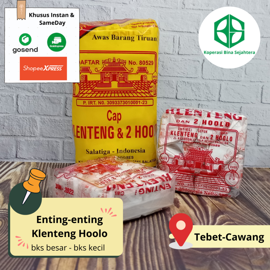 

Enting Enting Gepuk Kacang Cap Klenteng & 2 Hoolo Asli Khas Salatiga Semarang