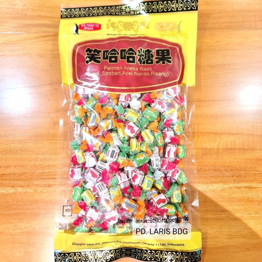 

PERMEN ANEKA RASA XIAOHAHA 500GR (XIAO HA HA/ PERMEN RASA BUAH LECI, STROBERI, APEL, NANAS, PISANG / ASSORTED FRUIT CANDY / XIAOHA HA)