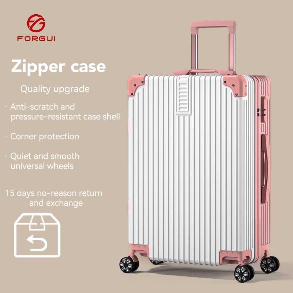 Forgui koper Kabin 20 Inch Bagasi tas koper besar anak perempuan 24 Inch koper Mini 18 Inch