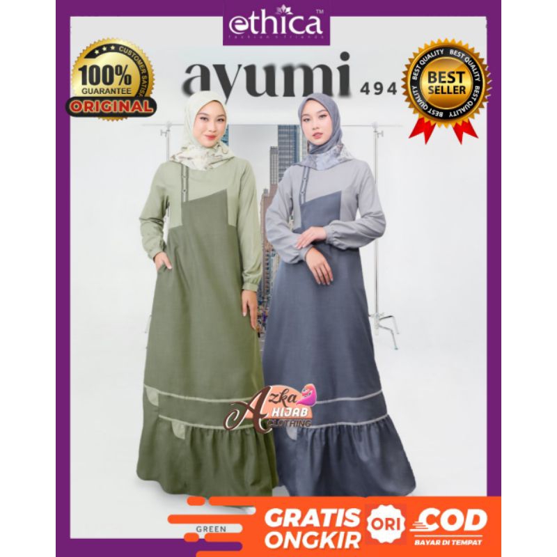 GAMIS ETHICA AYUMI 494 TERBARU / GAMIS ETHICA ORIGINAL / BAJU GAMIS TERBARU 2022 / GAMIS MODERN / GA