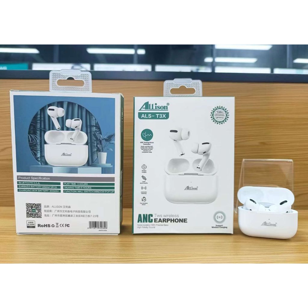 headset bluetooth tws  /HF HEADSET HANSFREE Earphone Bluetooth Allison ALS-T3X Handsfree Wireless Ve