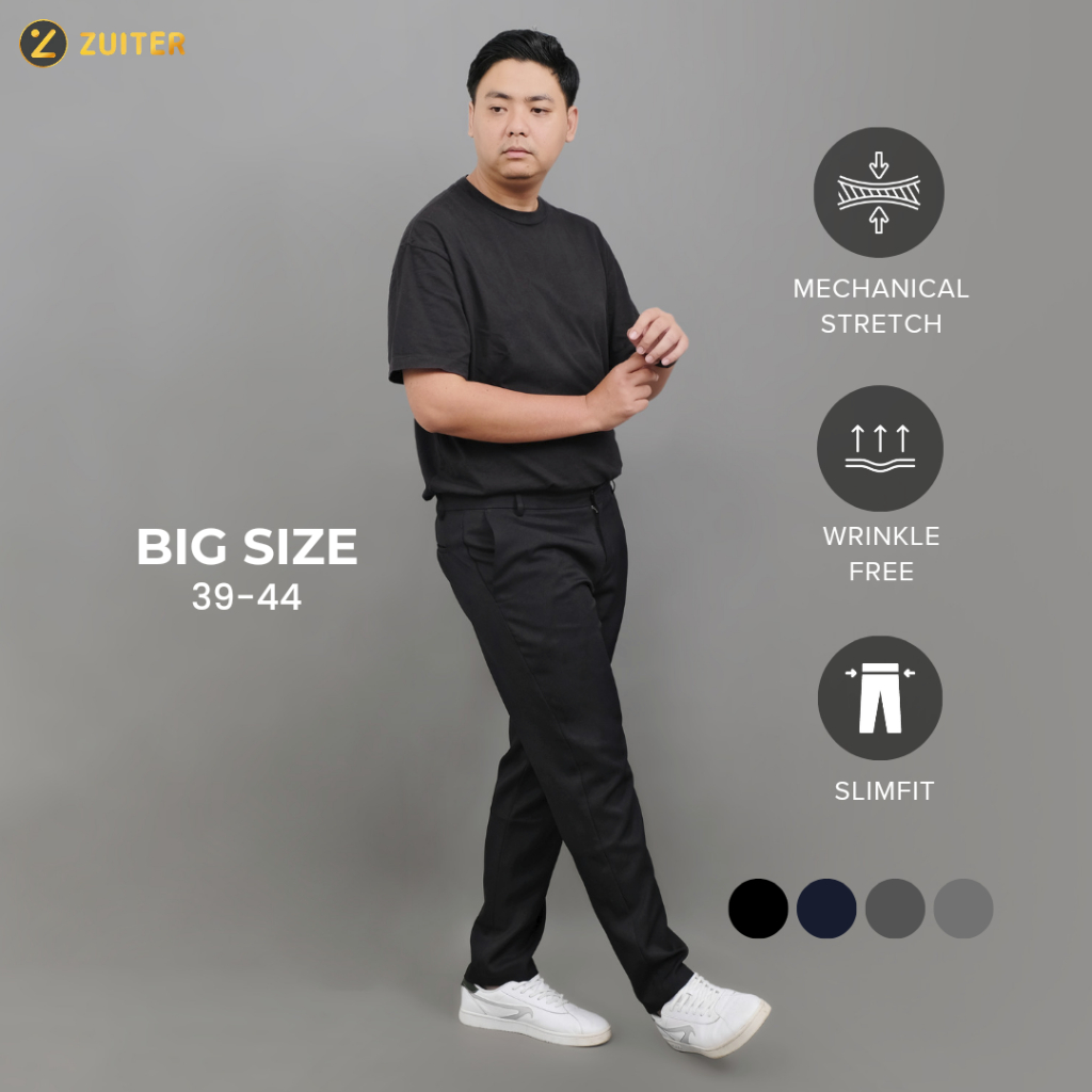 ZUITER - Basic Pants | Celana bahan kerja formal kantor slimfit pria