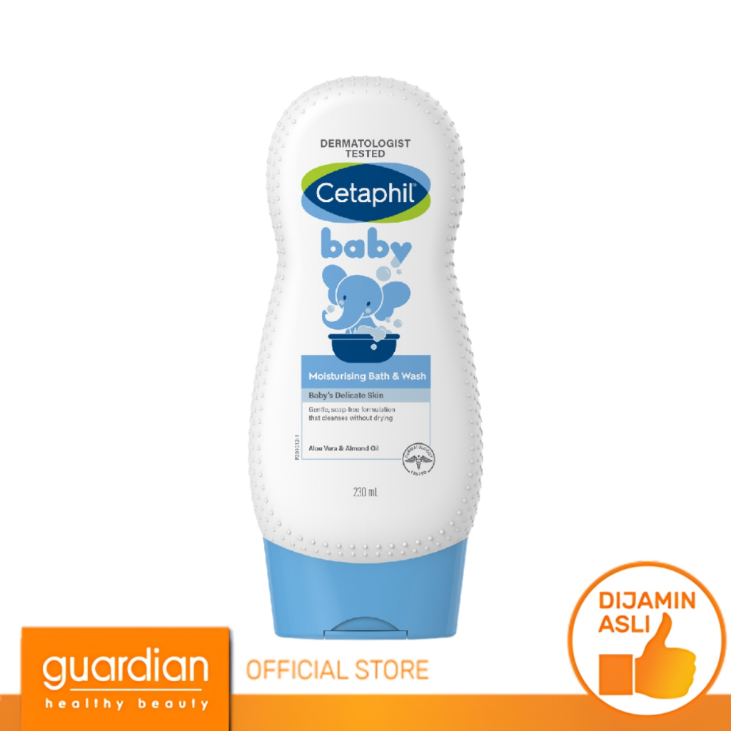 CETAPHIL BABY Moist Bath & Wash 230ml Perawatan Sabun Mandi dan Shampo untuk Melembabkan Kulit Bayi