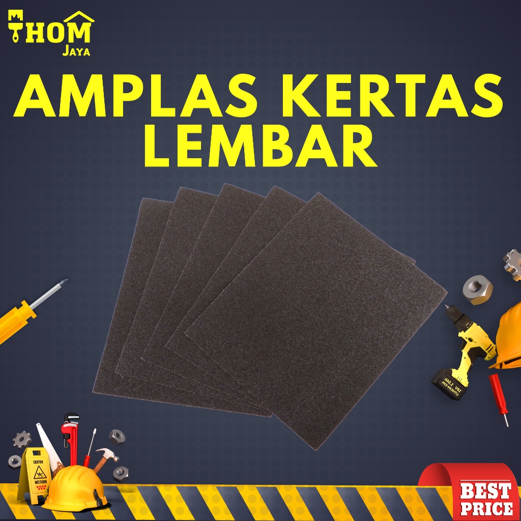AMPLAS LEMBARAN / AMPLAS KERTAS / AMPELAS / PASIR AMPLAS / KERTAS AMPLAS