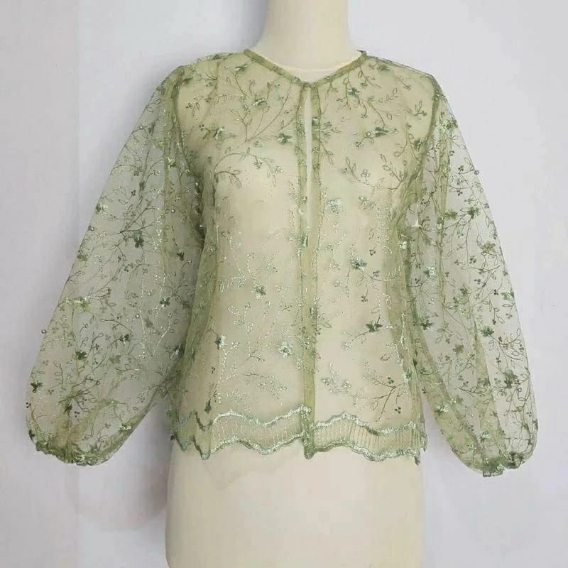 Outer croptop brukat/outer kondangan tile crop