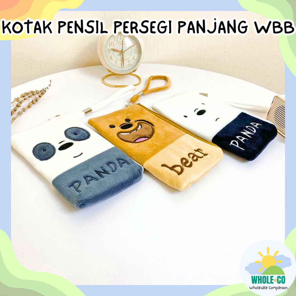 

Kotak Pensil Persegi Panjang WBB Pouch Premium We Bare Bears Grizzly Ice Bear Panda Lucu Unik Termurah Grosir Cod