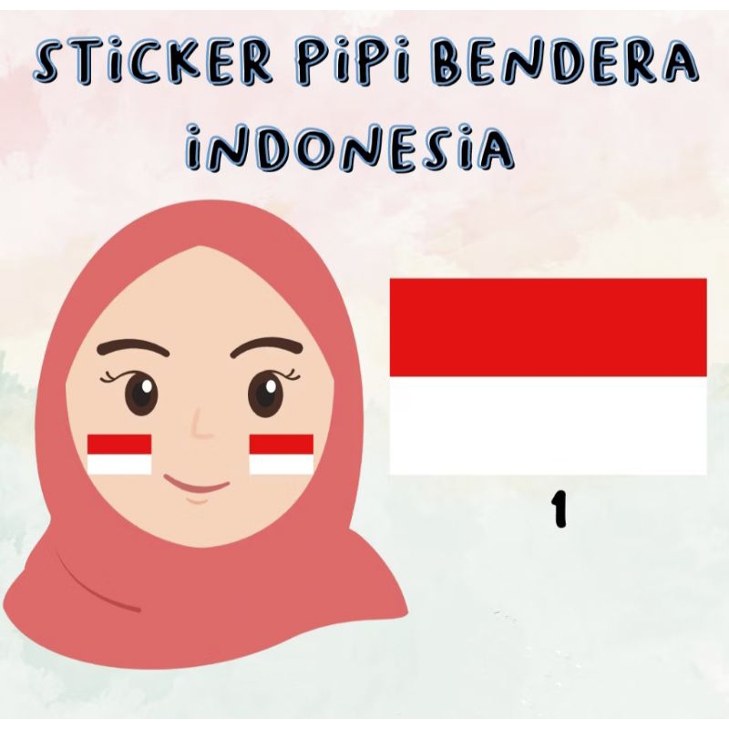 

20PCS STIKER BENDERA merah putih di Pipi