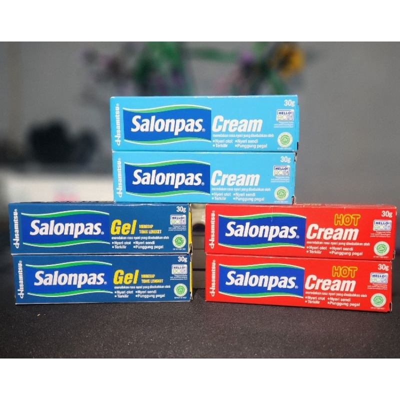 SALONPAS GEL 30g, SALONPAS CREAM 30g, SALONPAS CREAM HOT 30g