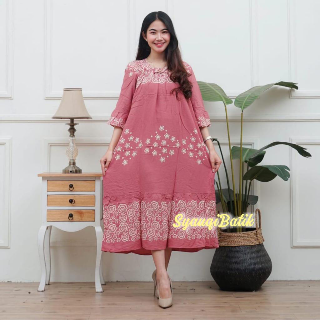 Daster Wanita Panjang Rayon Grade A | Daster Fuji Kekinian | SyauqiBatik