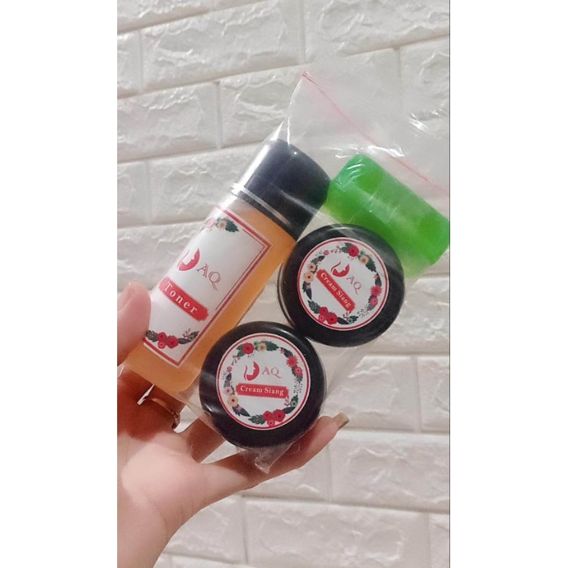 cream AQ ORI dengan dobel cream siang tanpa cream malam/AQ skincare aynunolshop