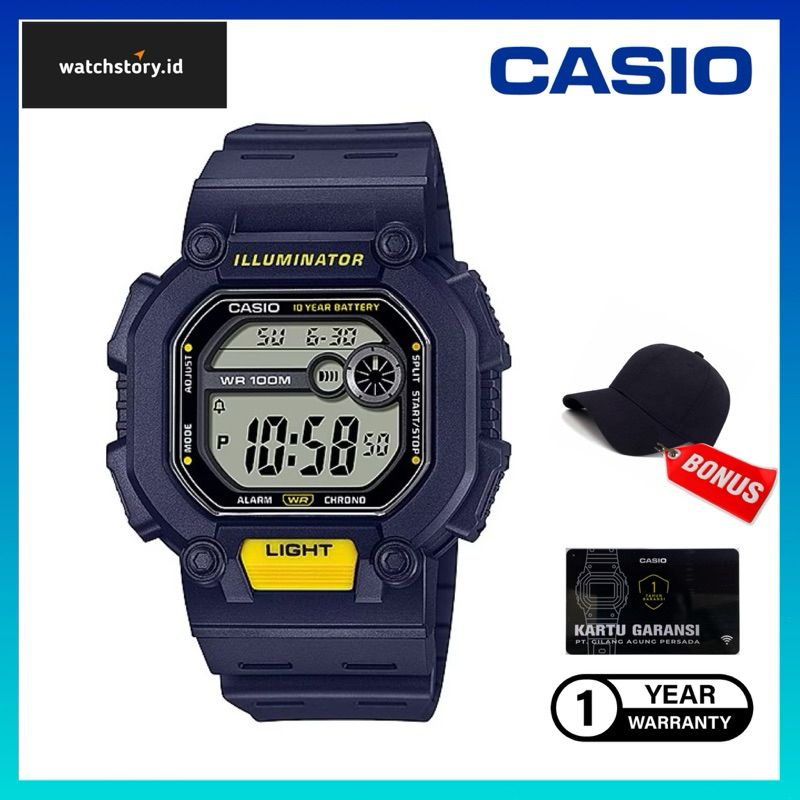 Jam Tangan Casio Original W-737H-2AVDF