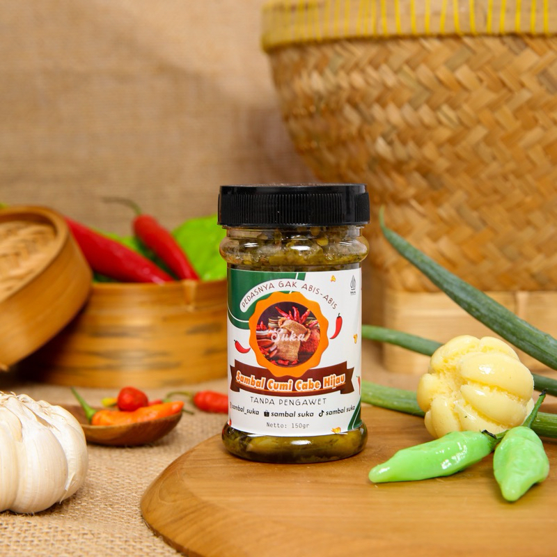 

Sambal Cumi Cabe Hijau 150ML Tanpa Pengawet
