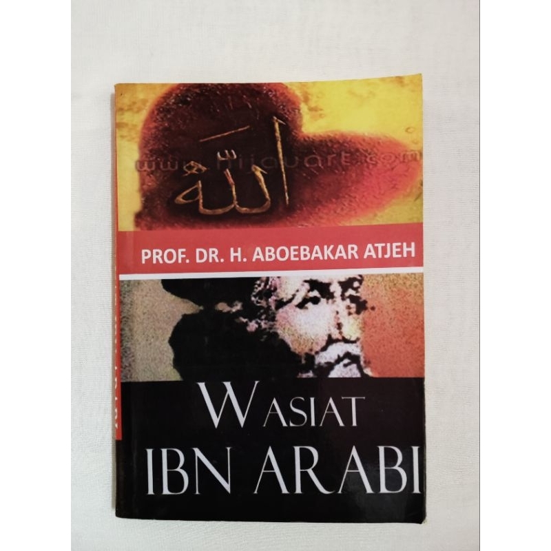 Buku Wasiat Ibnu Arabi Prof Aboe Bakar Atjeh