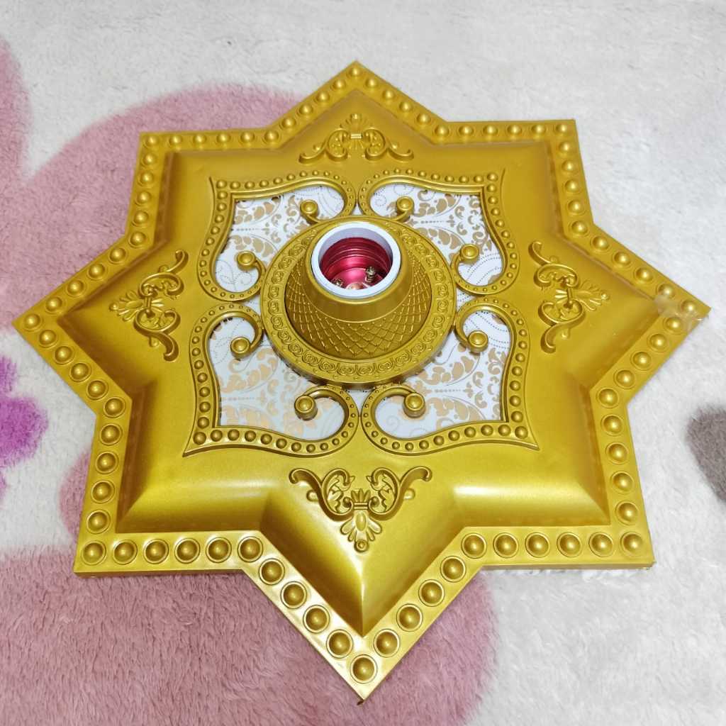 Ciasaatcisarua [] Fitting Lampu Ornamen Plafon Pvc Kotak Fiting Hias Lampu Ornamen 30X30