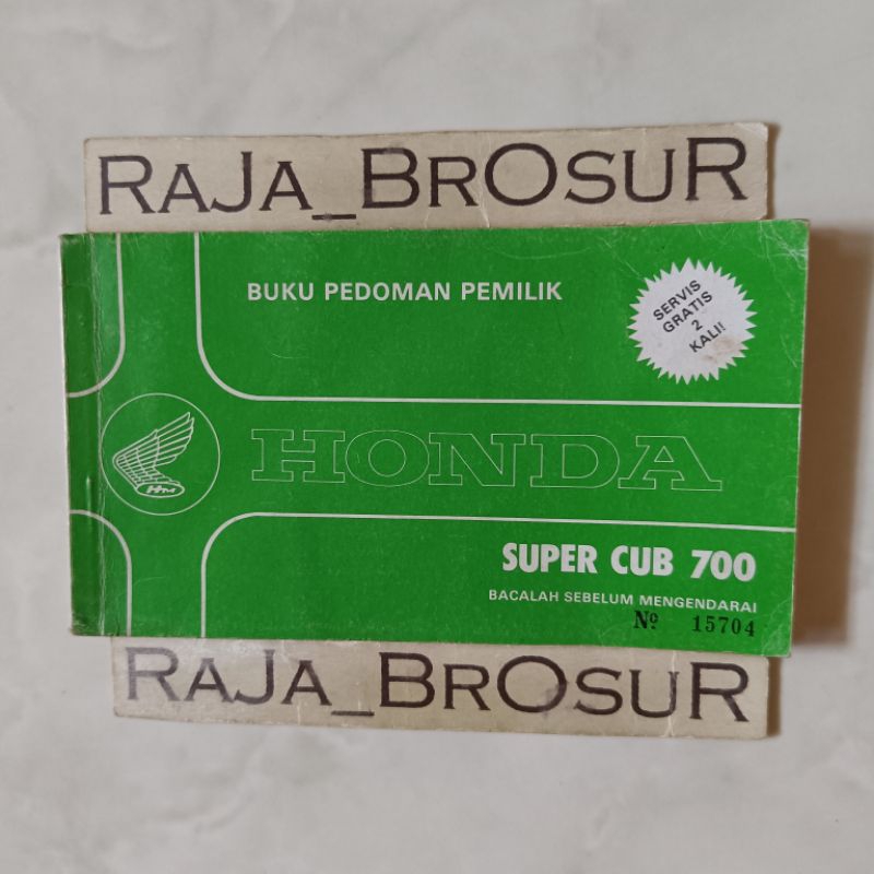 Buku pedoman pemilik Honda Super Cub C700 C 700 Cub700 Cub 700 1981