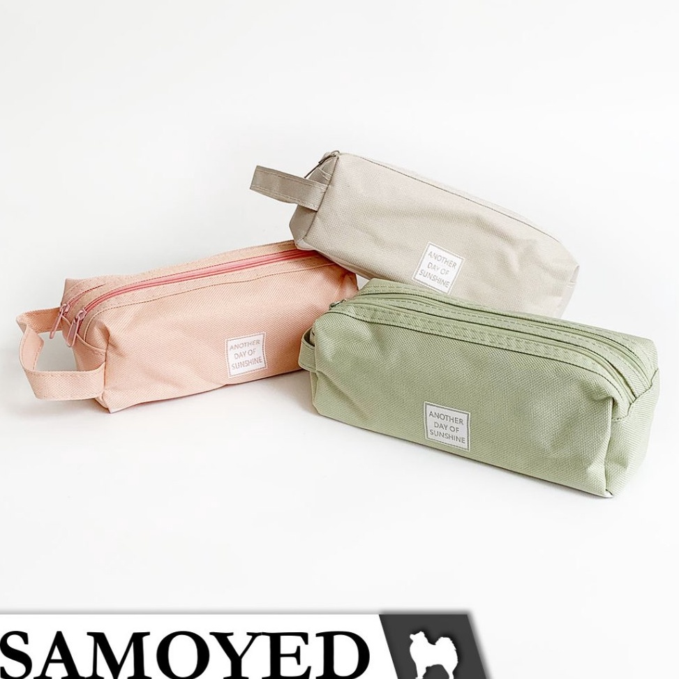 

Update Tempat Kotak Pensil Alat Tulis Kosmetik Dompet Kain Kanvas Stationery Pencil Pen Cosmetic Travel Case Box Pouch Canvas Samoyed PCMI1