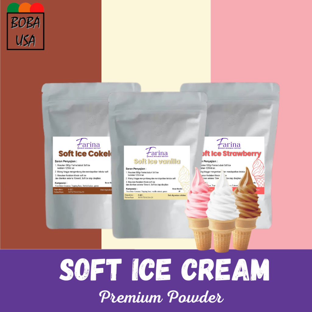 

Soft Ice Cream/bubuk es krim premium-Farina Pondan