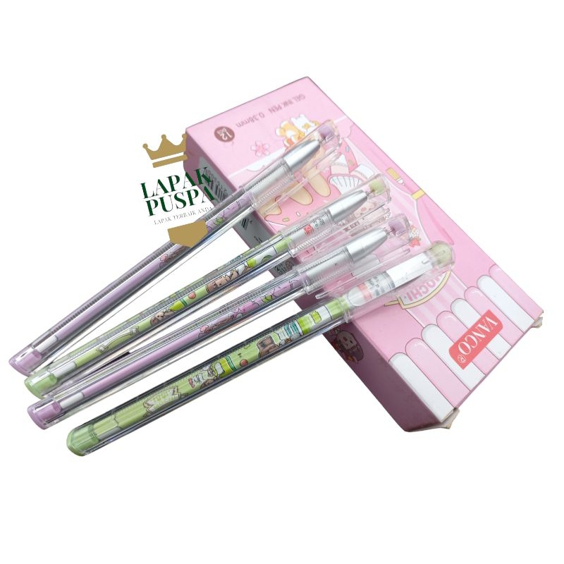 

1 pcs pulpen bolpen bolpoin gel ink pen vanco 530 model mochi segitiga 0.38 mm