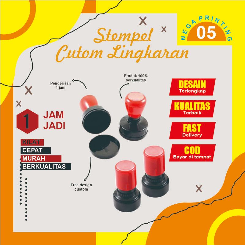 

STEMPEL FLASH LINGKARAN CUSTOM / STEMPEL TERBARU BULAT OVAL LENGKAP