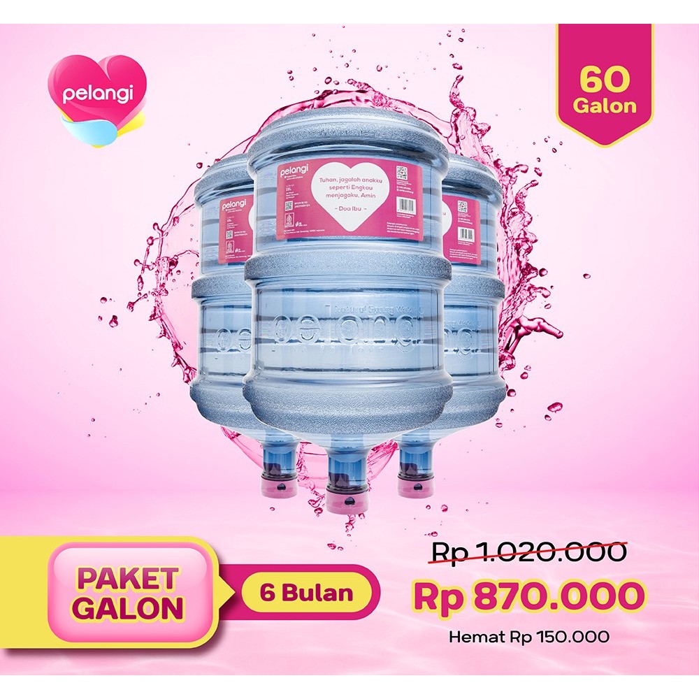 

PELANGI - Paket Galon 6 Bulan (60 Galon)