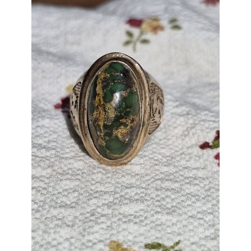 Batu Akik Pirus Persia Lawasan Ring Perak Asli Alam by Bertuah Gemstone