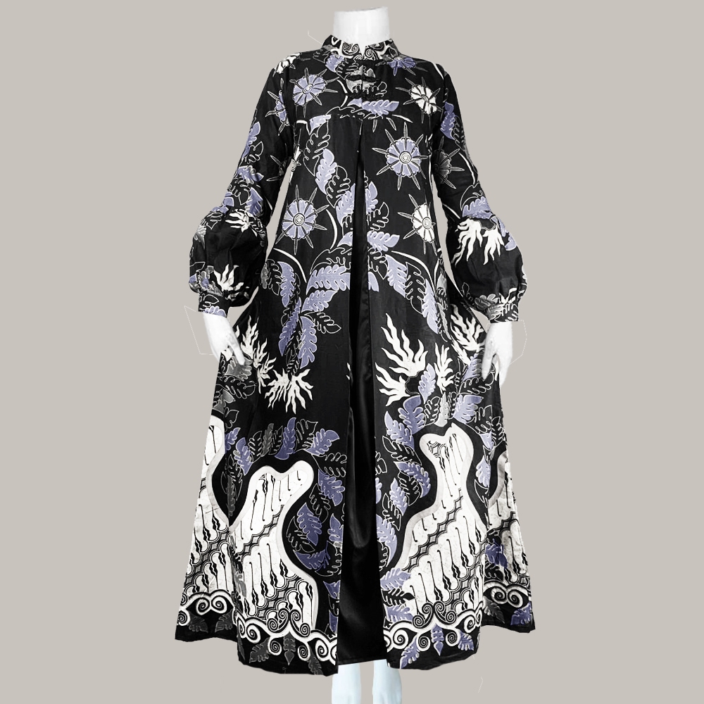 Zoela Gamis Batik Jumbo LD 120 130 140 150 Bahan Katun Halus Kombinasi Toyobo
