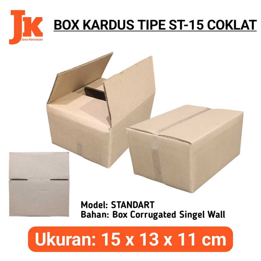 

KARDUS ST-15 KOTAK BOX KARTON CORRUGATED STANDART COKLAT KECIL POLOS TEBAL PACKING SEPATU ACSESORIS SOUVENIR