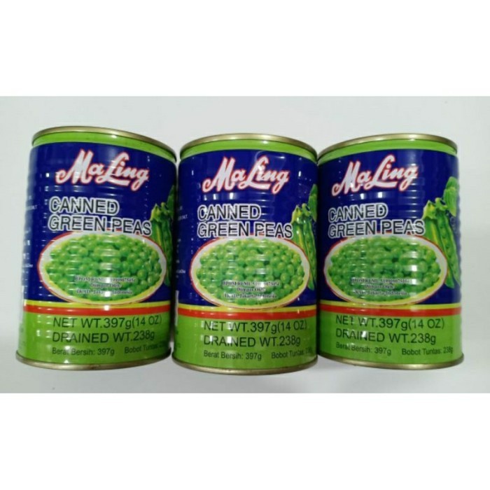 

kacang polong Maling TTS | Canned Green Peas | Kacang Polong Kaleng 397gr