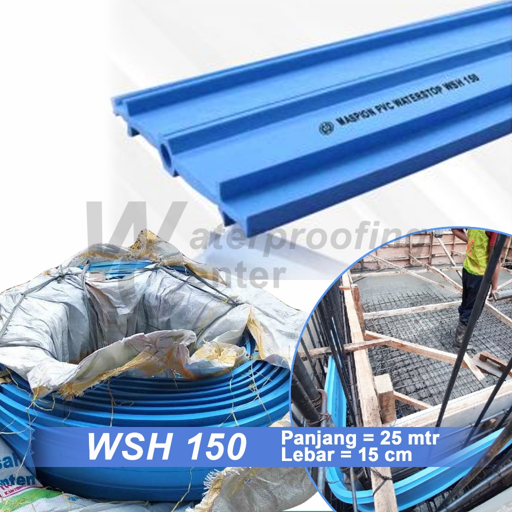 Waterstop PVC Maspion - WSH 150 Panjang 25 Meter