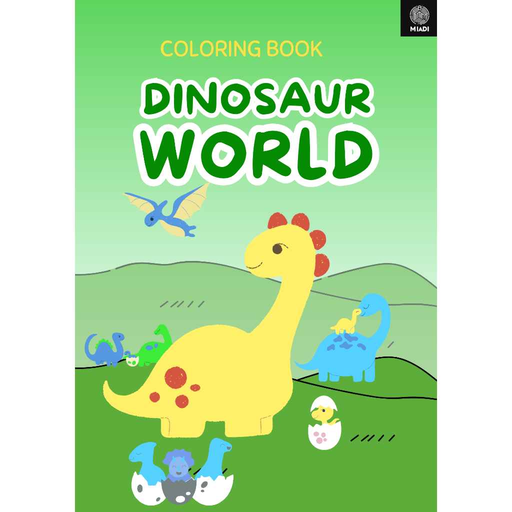 Termurah Coloring Book Digital/ Mewarnai Dinosaurus 30 halaman file pdf