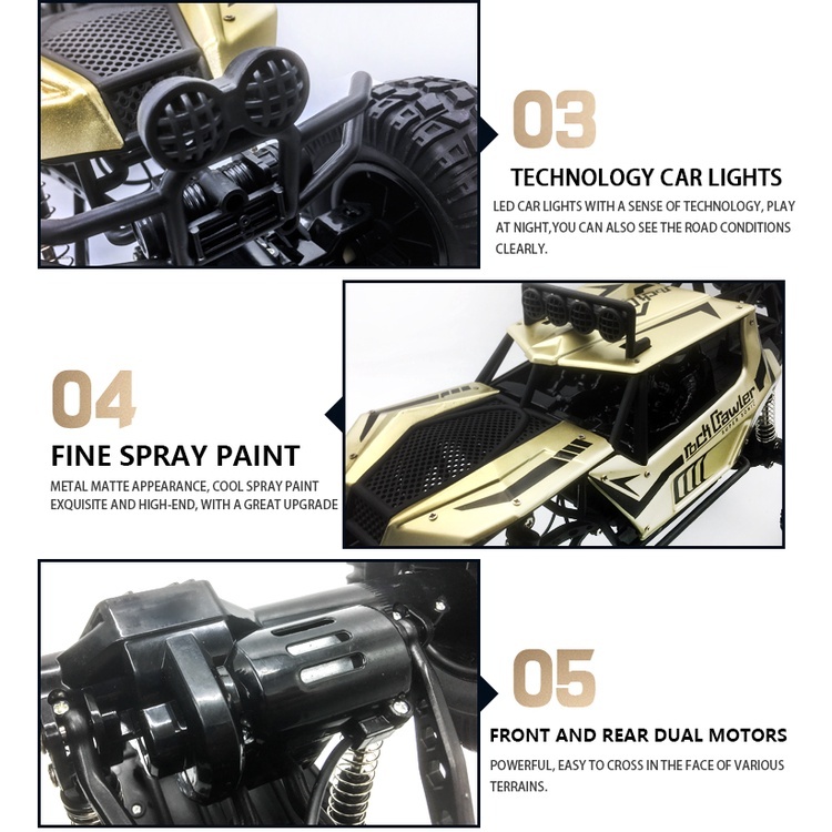 

Mainan Mobil Remote Control RC Mainan Mobil Off-road Mobil Climbing Mainan Mobil Alloy 4WD 50cm 2.4G