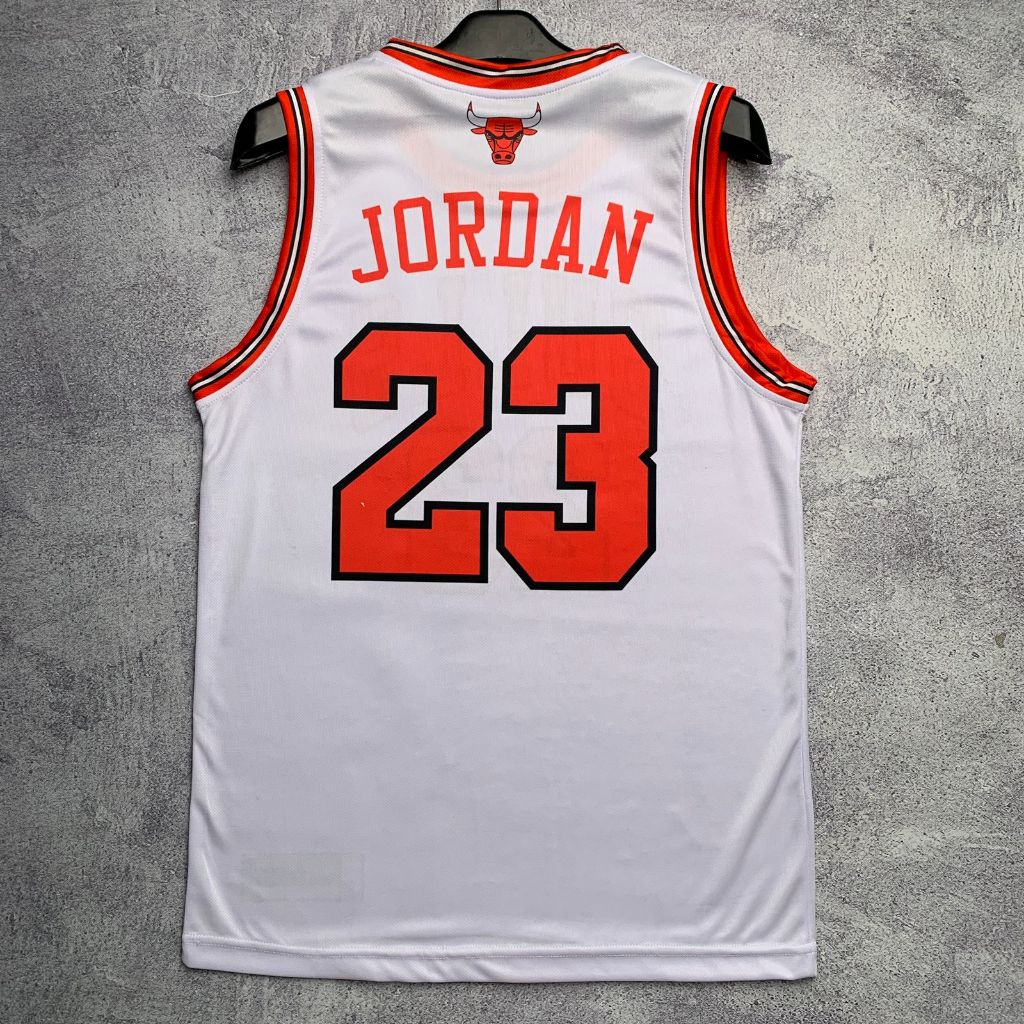 NEW PRODUCT JERSEY BASKET MICHAEL JORDAN CHICAGO BULLS 23 MERAH HITAM PUTIH SWINGMAN BAJU CUSTOM