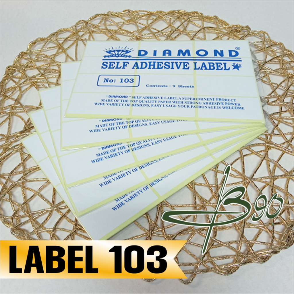 

9 Lembar Label Nama 103 Sticker Undangan 3X6,4 cm