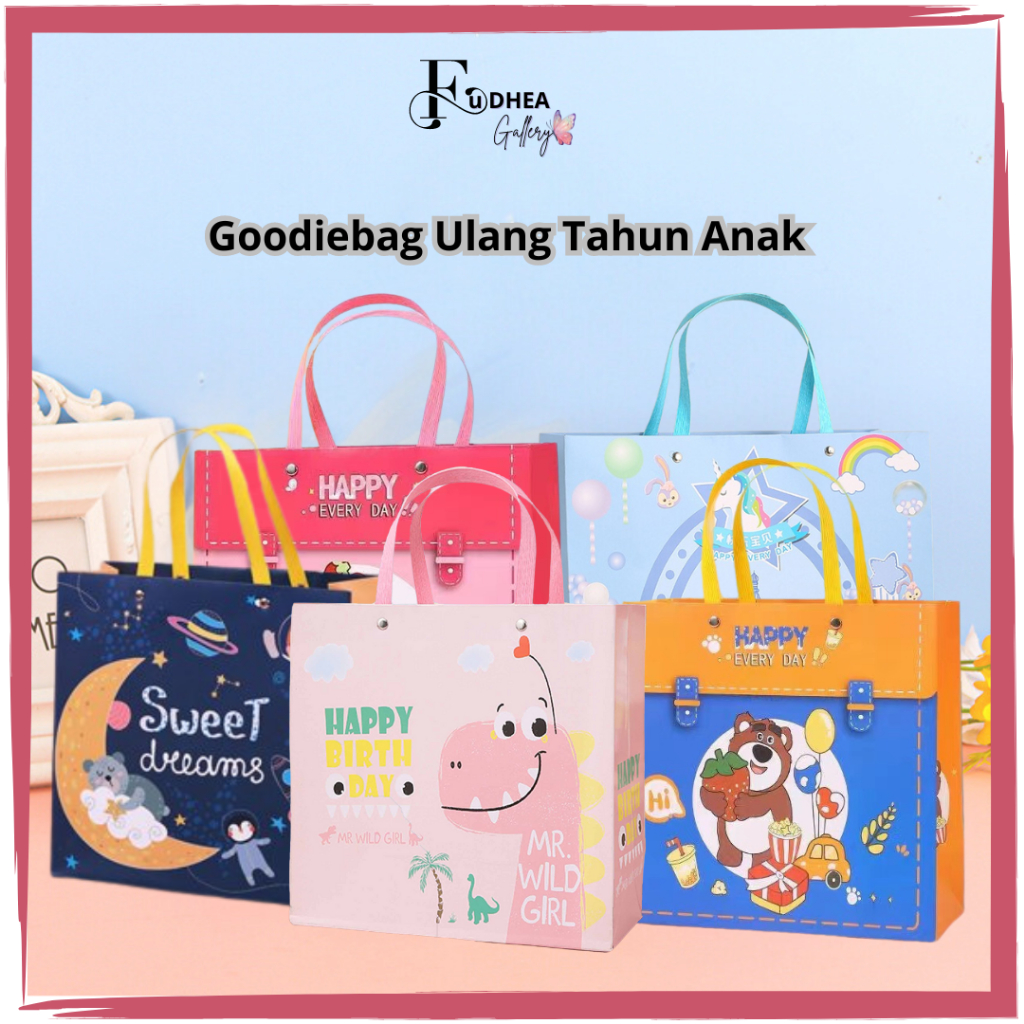 

FDG Goodiebag Ulang Tahun Anak Karakter Lucu/ Paperbag Ulang Tahun / Tas Hampers Ulang Tahun PP08