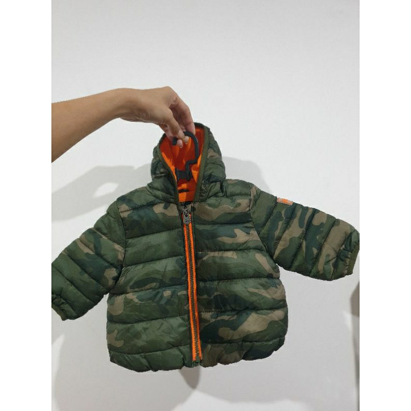 Jaket Puffer  GAP Jaket Gelembung Anak Motif Army Jaket Winter Anak