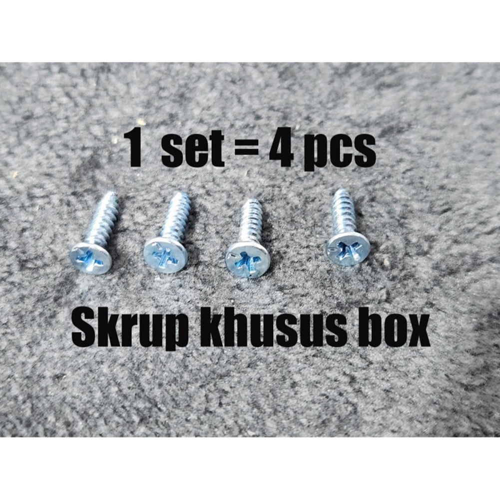 skrup Box 1 set isi 4 pcs Plastik Hitam Type X1 X2 X3 X4 X5 X6 kotak