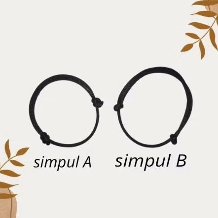 Gelang satin 2mm | Gelang polos tali satin | Gelang hitam polos | gelang tali adjustable