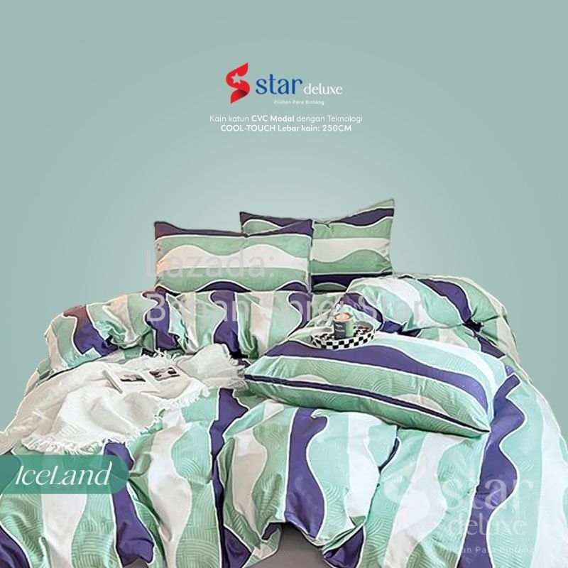 Bahan Kain Sprei Star - Ice land