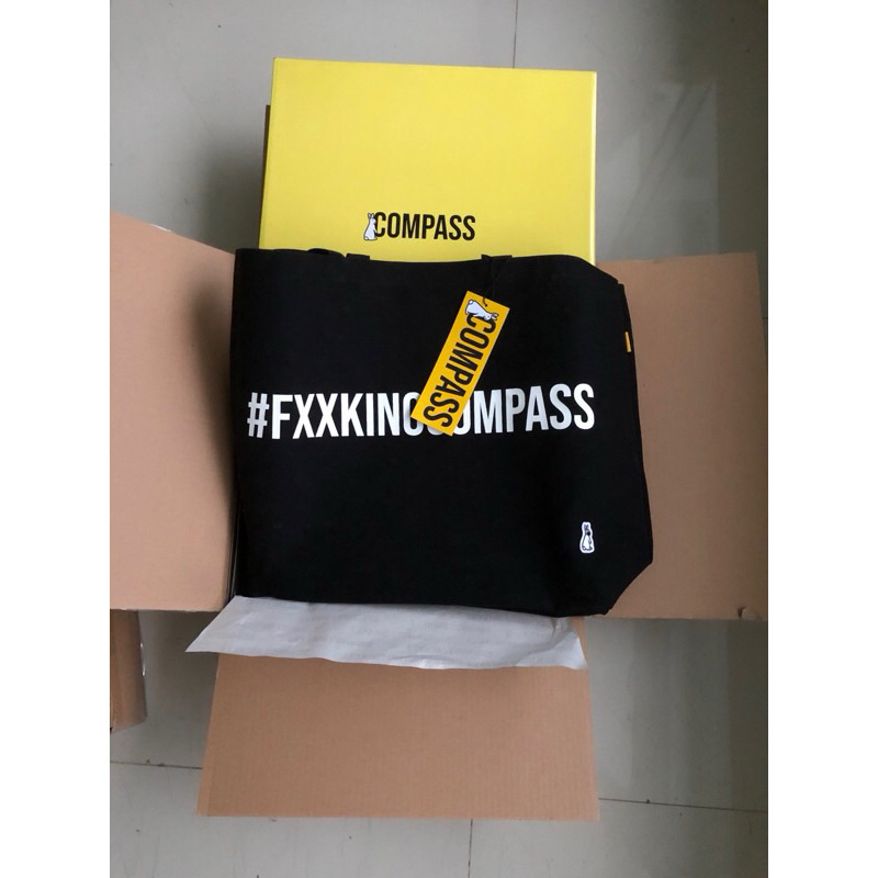 [ORIGINAL 100%] FXXKING COMPASS/ TOTEBAG FXXKING COMPASS FR2